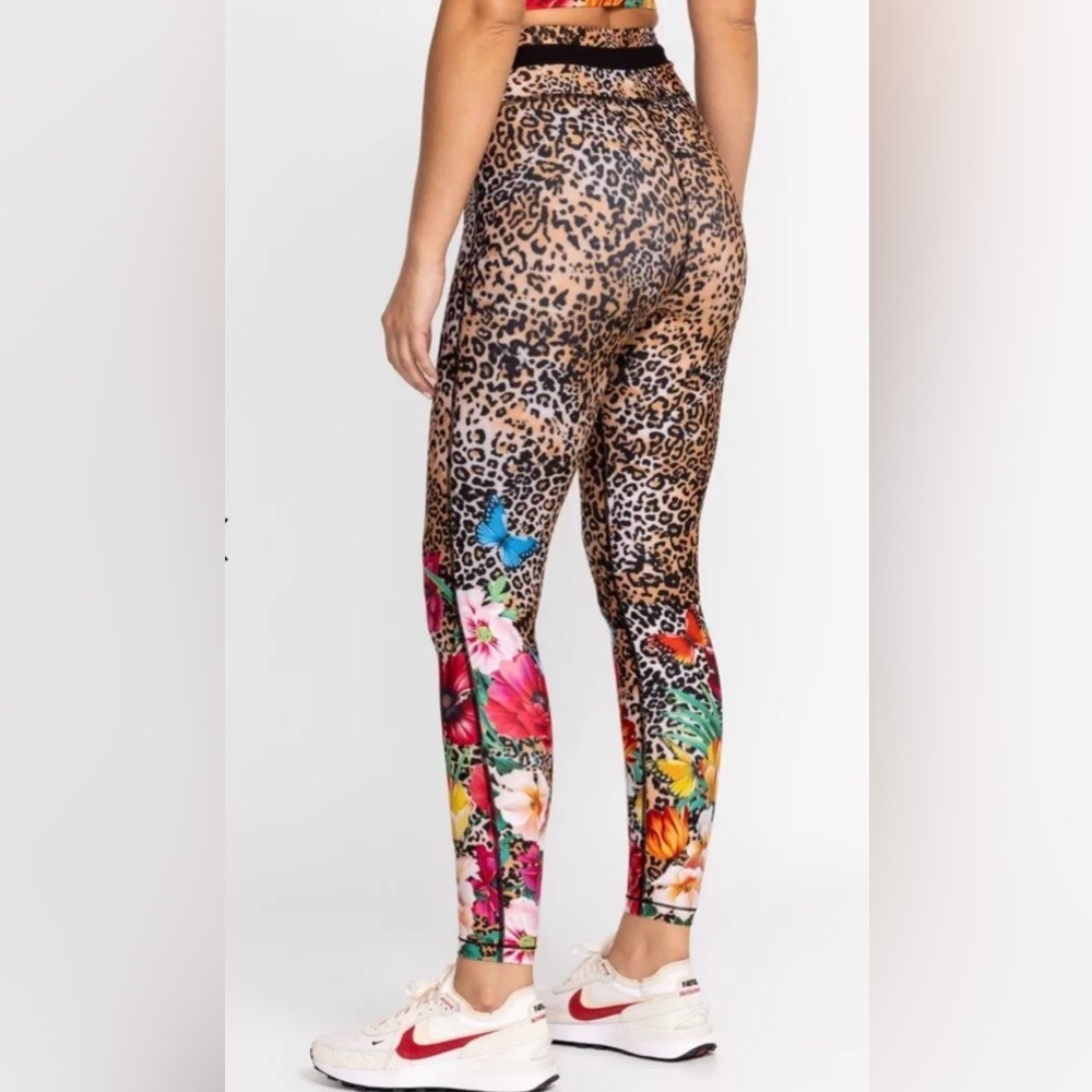 JOHNNY WAS multi Bee Active Cross Waistband Leggings XS